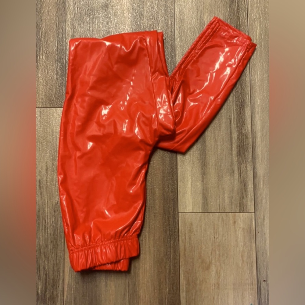 Size XS, Shein brand, red faux leather, like new condition.